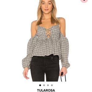 Cute off the shoulder top with built in bra